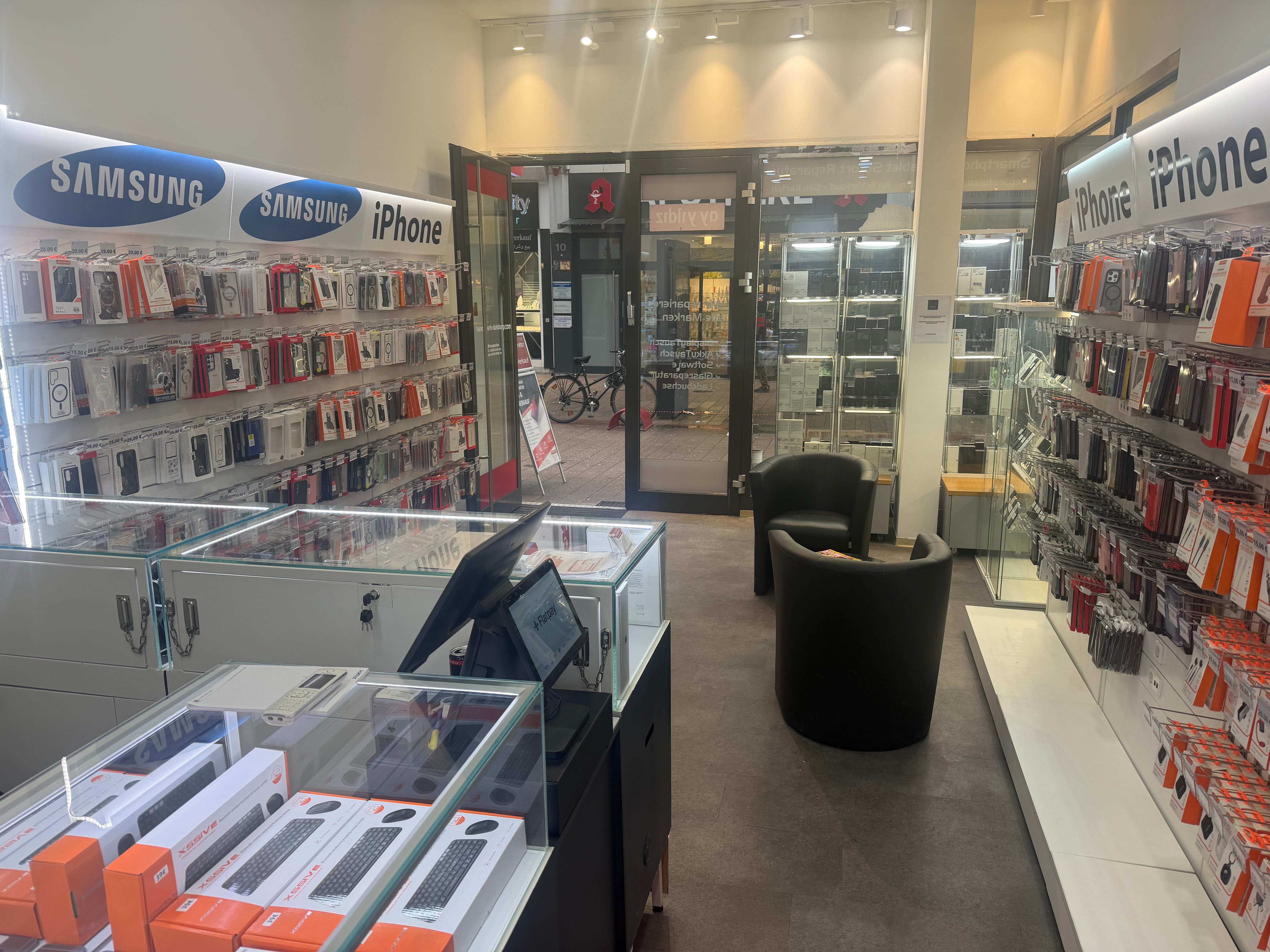 Innenansicht des Handywerk Shops